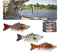 Blaciokamith Fishing Lures, Fishing Gear - Bionic Swimming Bait, 3D Lifelike Bionic Swimming Lure for All Kinds of Fishings Waters, Great for Beginners & Pros, Easy to Use (3Pcs E)