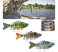 Blaciokamith Fishing Lures, Fishing Gear - Bionic Swimming Bait, 3D Lifelike Bionic Swimming Lure for All Kinds of Fishings Waters, Great for Beginners & Pros, Easy to Use (3Pcs B)