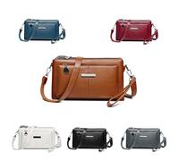 Blaciokamith Large Capacity Phone Bag Crossbody Bag,Blaciokamith Multi Pockets Soft Leather Bags for Everyday Use (caramel)