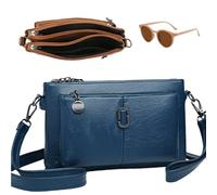 Blaciokamith Large Capacity Phone Bag Crossbody Bag, Vintage Multi Pockets PU Leather Bags, Fashion Soft Shoulder Bags