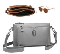 Blaciokamith Large Capacity Phone Bag Crossbody Bag, Vintage Multi Pockets PU Leather Bags, Fashion Soft Shoulder Bags