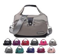 Blaciokamith Soft Side Lightweight Underseat Tote Bag, Multi-Pocket Anti Theft Waterproof Handbag Crossbody for Women (champagne)