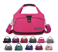 Blaciokamith Soft Side Lightweight Underseat Tote Bag, Multi-Pocket Anti Theft Waterproof Handbag Crossbody for Women (rose)