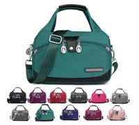 Blaciokamith Soft Side Lightweight Underseat Tote Bag, Multi-Pocket Anti Theft Waterproof Handbag Crossbody for Women (green)