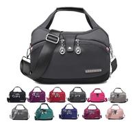 Blaciokamith Soft Side Lightweight Underseat Tote Bag, Multi-Pocket Anti Theft Waterproof Handbag Crossbody for Women (dark grey)