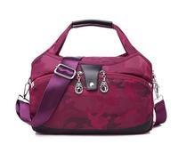 Blaciokamith Soft Side Lightweight Underseat Tote Bag, Multi-Pocket Waterproof Anti-Theft, Simple Waterproof Crossbody (dark red)