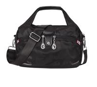 Blaciokamith Soft Side Lightweight Underseat Tote Bag, Multi-Pocket Waterproof Anti-Theft, Simple Waterproof Crossbody (dark black)