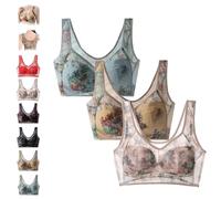 Blaciokamith Super Gather - Brasier de seda de hielo con encaje refrescante, corsé cómodo de encaje suave para uso diario, sujetadores para mujeres mayores, 3pcs-b, 4XL