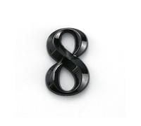 Black 100mm High ABS Metal Texture Punch-free Three-dimensional Digital Number Plate(3)