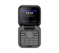 (Black) 2024 New Mini Flip Phone Unlocked 2G Cell Phone Dual SIM Card Small Display Foldable Mobile Phone for Seniors Portable Backup Phone
