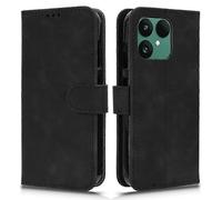 (Black) 2025 Compatible For Fairphone 6 Leather Case Skin Feel Anti Drop Wallet Flip Phone Cover