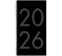 Black 2026 3.5 X 6.5 Softcover Weekly Spiral
