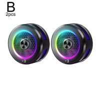 (BLACK 2PCS) AL19 Semi-Conduct Magnetic Phone Radiator with Lights Heat Skin for Mobile Phone