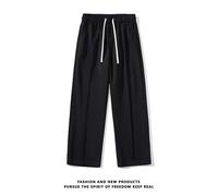 (black, 2XL) Men's Clothing 2025 solid color men women's straight loose sports pants sweatpants American style Margiela casual pants