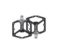 (Black)3 Bearings Mountain Bike Aluminum Alloy Palin Wide Pedal Platform Pedals