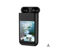 (Black) 3 in 1 Large Screen Earphone 8000mAh Power Bank LED Flashlight Wireless Headphone