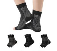 (Black)3 Pairs Neuropathy Socks, Ankle Brace Socks And Tendonitis Compression Socks,plantar Fasciitis,neuropathy Tw