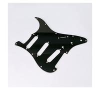 Black 3 Ply 11 Holes SSS Guitar Pickguard Placa antiarañazos para guitarra eléctrica For For ST Reemplazo de Golpeador de Guitarra Eléctrica