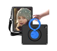 (Black)360-degree Rotating Ring Stand Ipad Pro 12.9 Case With Waterproof Design, Realistic Eagle Pattern, Adjustable Strap, All-around Protection