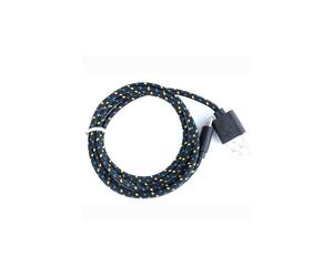 (black,3M(10FT))Cable cargador de sincronización de datos USB de línea de datos para línea de datos tejida colorida Se 5 6 7 8 X Plus