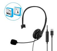 (Black 430 USB) QD Business Headset, a both ears noise-canceling headset equipped with a