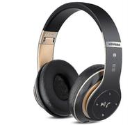 (Black) 6S Wireless Bluetooth Headphones Over Ear, Hi-Fi Stereo Foldable Headset with Built-in Mic, Volume Control, FM Radio for Phone/PC