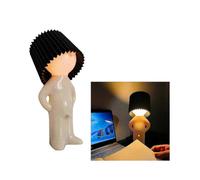 (Black)A Little Shy Man Creative Lamp, Creative lamp in The Style of Little Boy