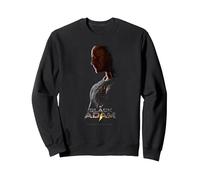 Black Adam Profile Poster with Logo Sudadera, Unisex para Adultos, Negro, XXL
