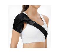 (Black) Adjustable Shoulder Stabilizer Pad for Sports Injury Prevention & Dislocation Rehabilitation Support