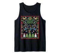 Black Aerial Silks Navidad FEA Acrobat Aerialist Holiday Camiseta sin Mangas