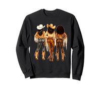 Black African American Cowgirl Western Country Texas Rodeo Sudadera