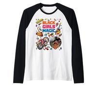 Black African Queen Woman Girls Magic, Cool Black Girl Magic Camiseta Manga Raglan