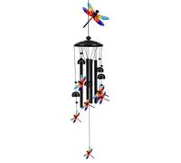 Black Aluminum Tube Garden Wind Chimes - Painted Metal Bell Outdoor Hanging