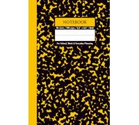 Black & Amber Marble Hardcover Notebook - Grid, 192 Pages, 5.5" x 8.5", Premium Matte Finish: Perfect for math, science, engineering, design projects, journaling, and daily productivity