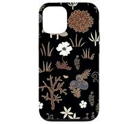 Black and Brown Cottagecore Mushroom Fall Nature Moss Carcasa para iPhone 12/12 Pro