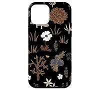Black and Brown Cottagecore Mushroom Fall Nature Moss Carcasa para iPhone 12 Mini