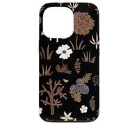 Black and Brown Cottagecore Mushroom Fall Nature Moss Carcasa para iPhone 13 Pro