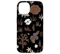 Black and Brown Cottagecore Mushroom Fall Nature Moss Carcasa para iPhone 14