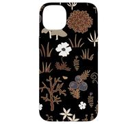 Black and Brown Cottagecore Mushroom Fall Nature Moss Carcasa para iPhone 14 Plus