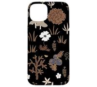 Black and Brown Cottagecore Mushroom Fall Nature Moss Carcasa para iPhone 15 Plus
