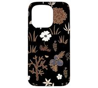 Black and Brown Cottagecore Mushroom Fall Nature Moss Carcasa para iPhone 15 Pro