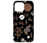 Black and Brown Cottagecore Mushroom Fall Nature Moss Carcasa para iPhone 16 Pro MAX