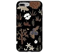 Black and Brown Cottagecore Mushroom Fall Nature Moss Carcasa para iPhone 7 Plus/8 Plus