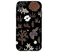 Black and Brown Cottagecore Mushroom Fall Nature Moss Carcasa para iPhone XR
