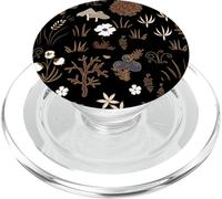 Black and Brown Cottagecore Mushroom Fall Nature Moss PopSockets PopGrip para MagSafe