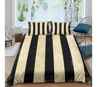 Black and cream pattern Funda de Edredón Microfibra 3 Piezas Impresión 3D Cierre de Black and cream patrón Funda Edredon Fundas de Almohada Antibacteriana Lavables for familia King（220x240cm）