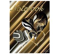 Black and Gold Hearts Notebook