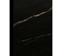Black and Gold Marble College Ruled Paperback Notebook - Medium (7.5”x9.75” B5) | StoneForm Series for School, Work, or Journaling: Stone-inspired journal for college, office, and planning