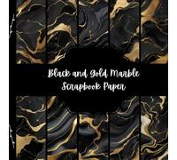 Black and Gold Marble Scrapbook Paper, Dark Stone Junk Journal Paper, Abstract Decorative Paper, DIY Projects, Origami, Collage Sheets, Decoupage Paper, 10 Designs, Double Sided