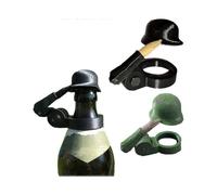 (Black and Green)Soldier Salute Beer Bottle Caps - Reusable, Decorative & Dustproof for Crafting, BBQ Parties, Bars & Veterans Events